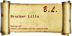 Brucker Lilla névjegykártya